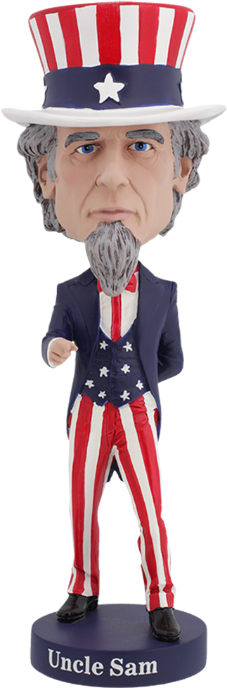 Uncle Sam Figurine Patriotic Decor PNG