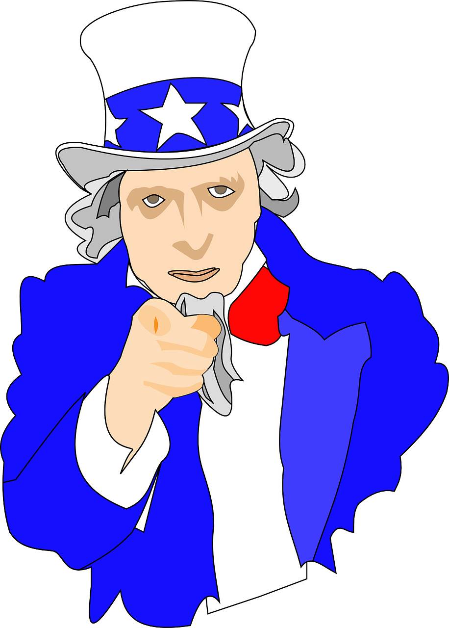 Uncle Sam Pointing Cartoon PNG
