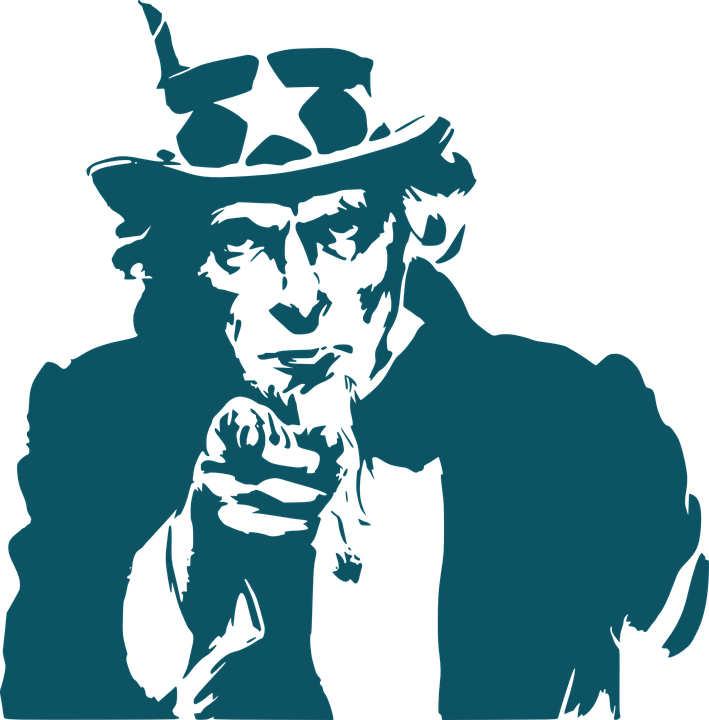 Uncle Sam Pointing Finger Graphic PNG