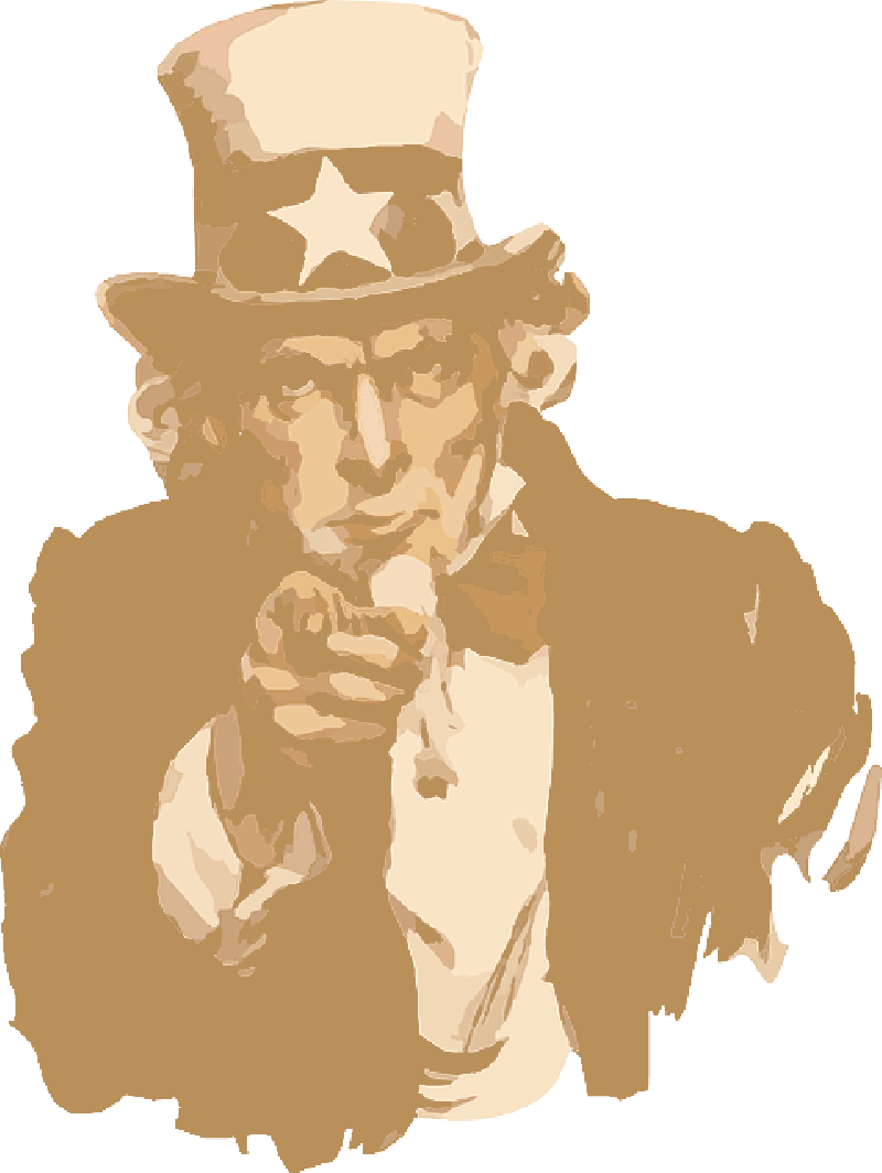 Uncle Sam Pointing Gesture Illustration PNG