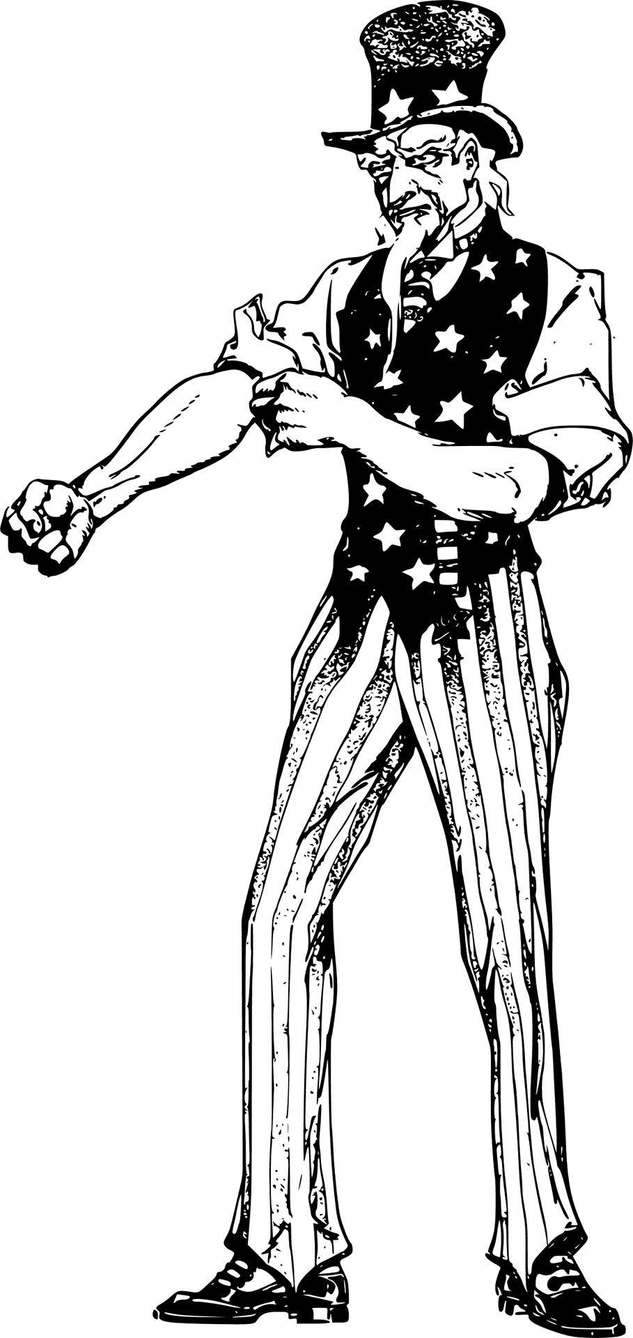 Uncle Sam Pointing Vintage Illustration PNG