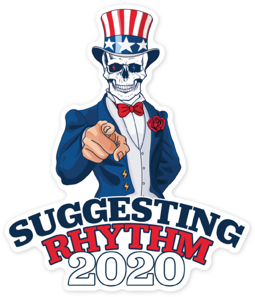 Uncle Sam Skull Pointing Sticker2020 PNG