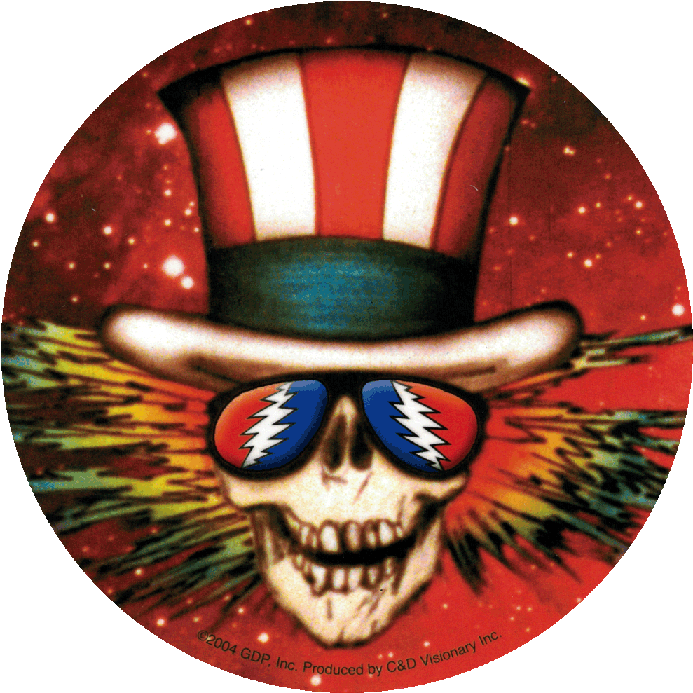 Uncle Sam Skullwith Top Hat PNG