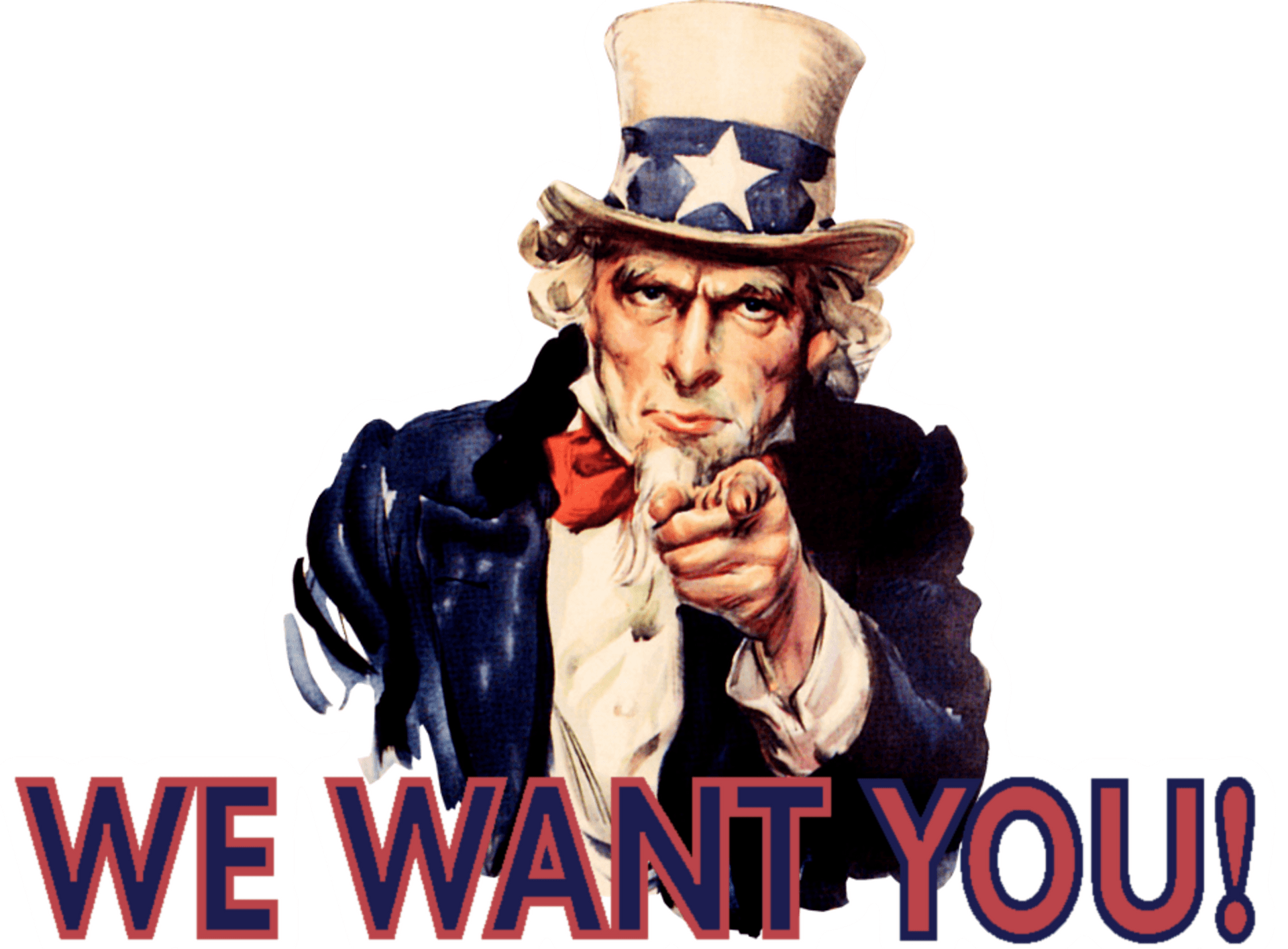 Uncle Sam We Want You Poster PNG
