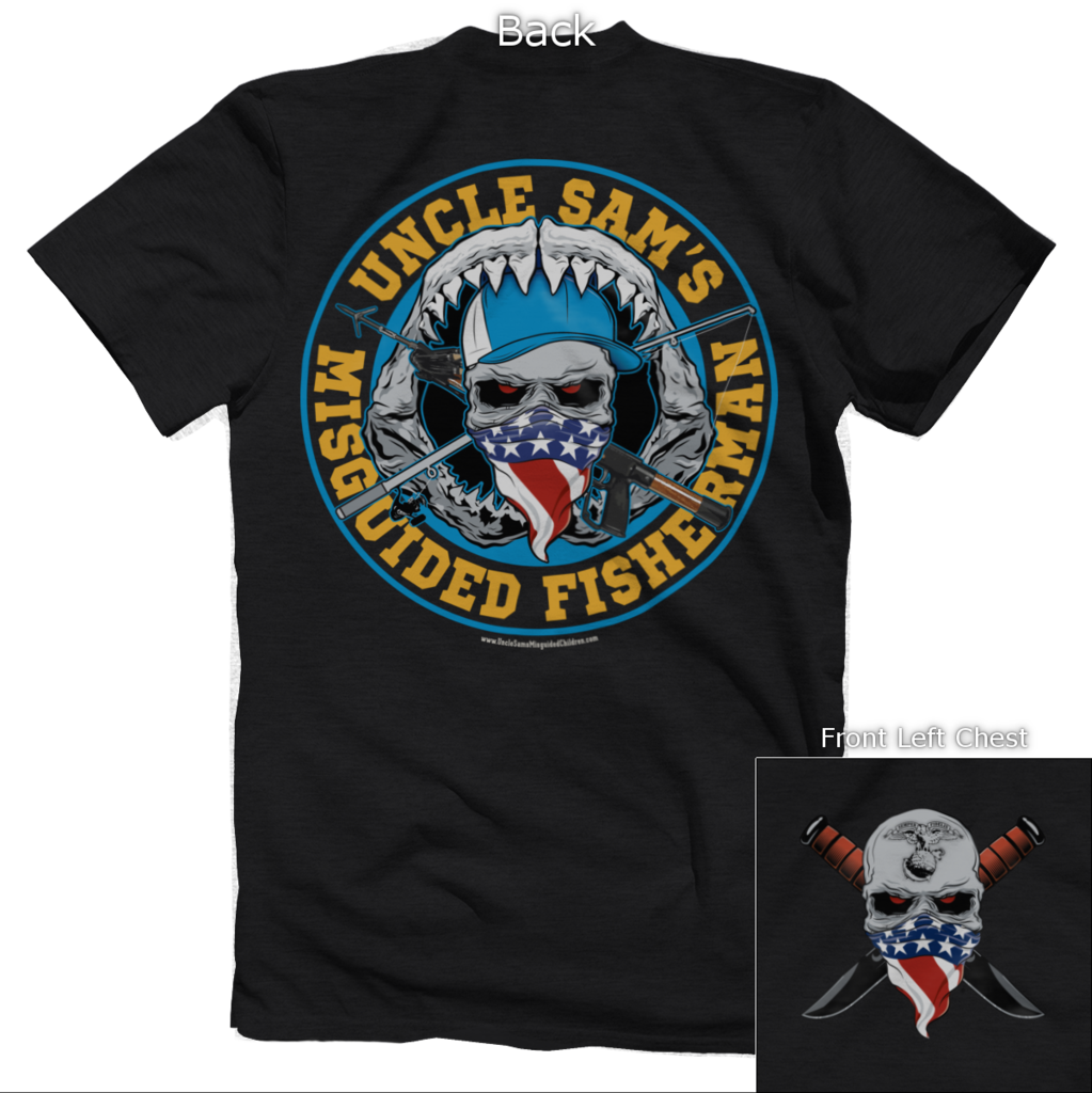 Uncle Sams Misguided Fisherman T Shirt Design PNG