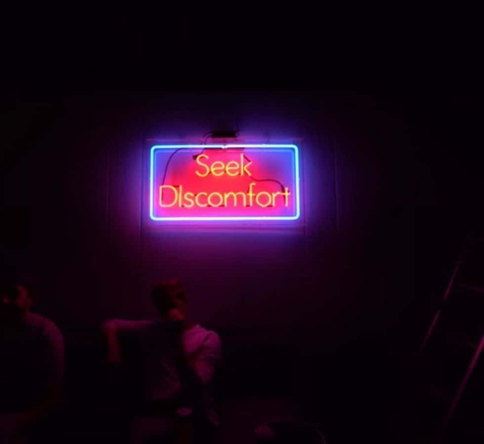 Uncomfortable Neon Sign Wallpaper