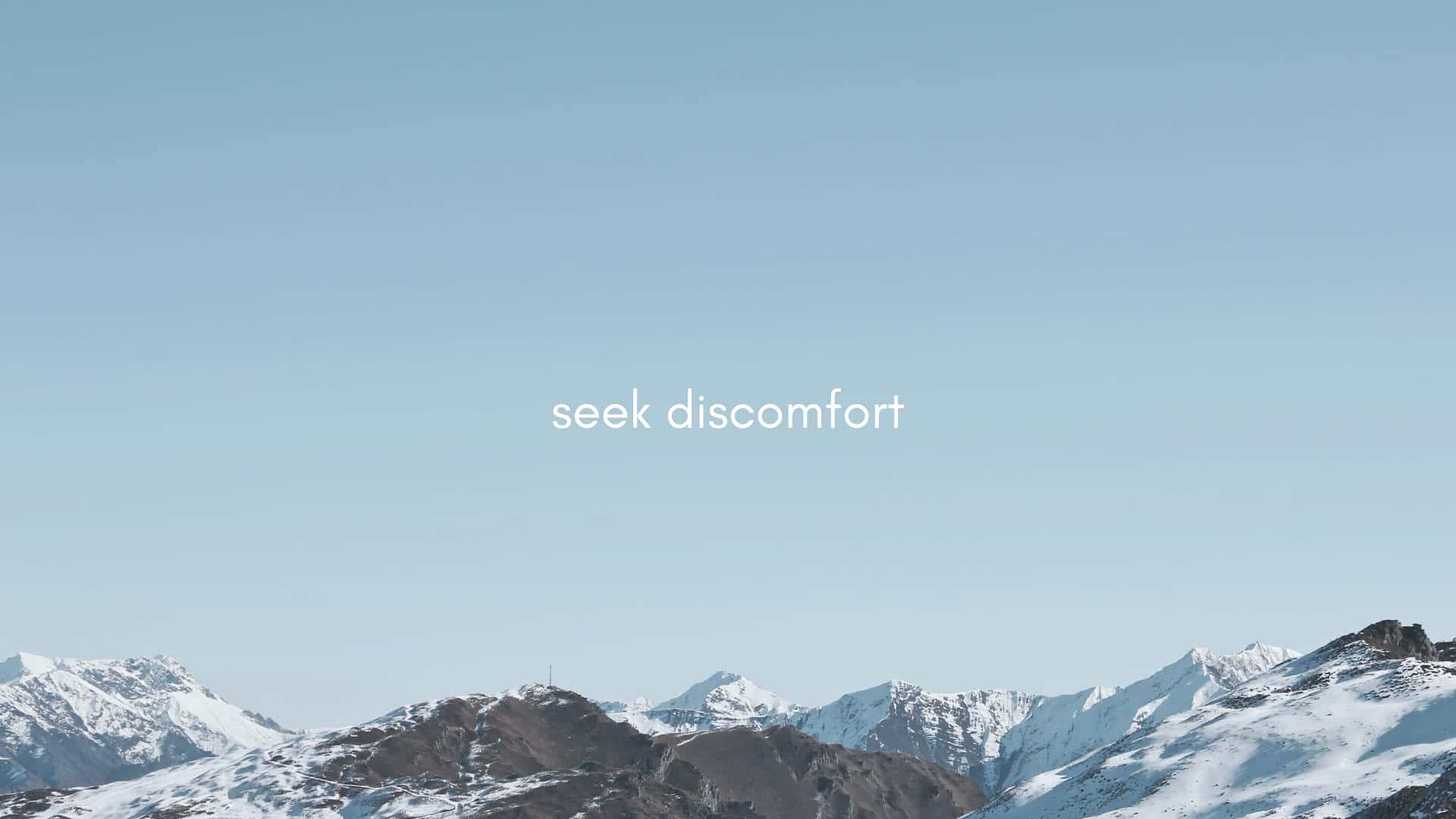 Uncomfortable Under Snowcapped Mountains Wallpaper
