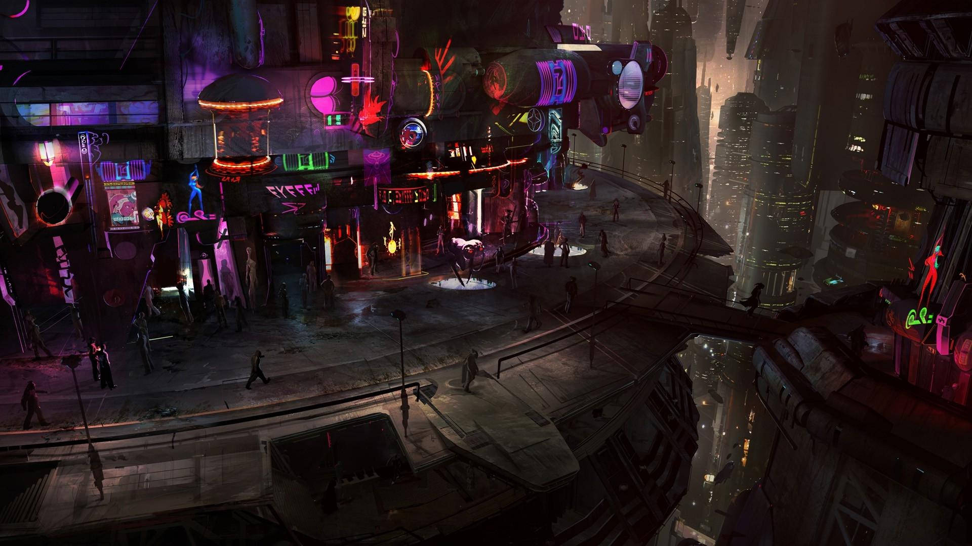 Uncommon Place In The City Of Cyberpunk Wallpaper