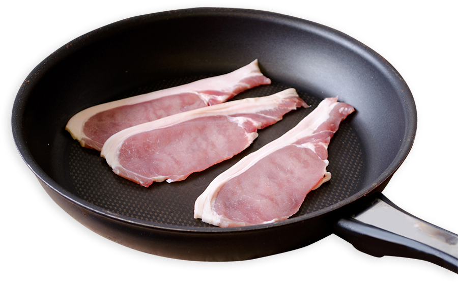 Uncooked Baconin Pan PNG