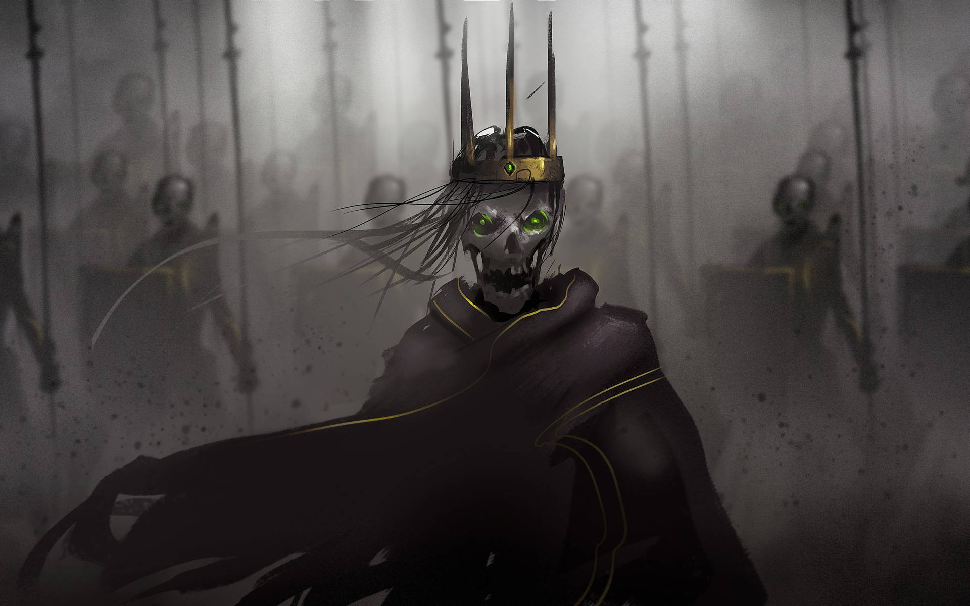 Undead King Skeleton Desktop Wallpaper