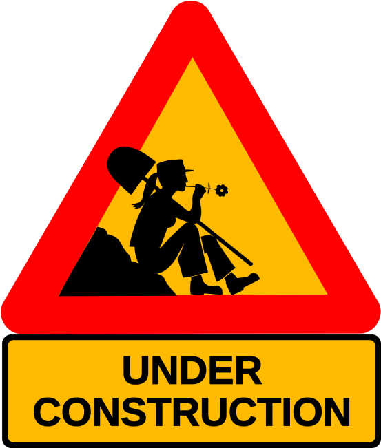 Under Construction Sign Graphic PNG
