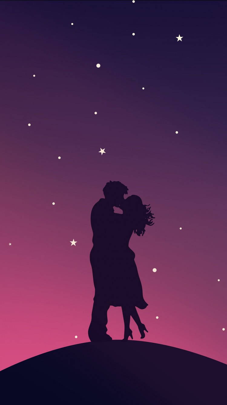 Under The Stars Kissing Hd Wallpaper