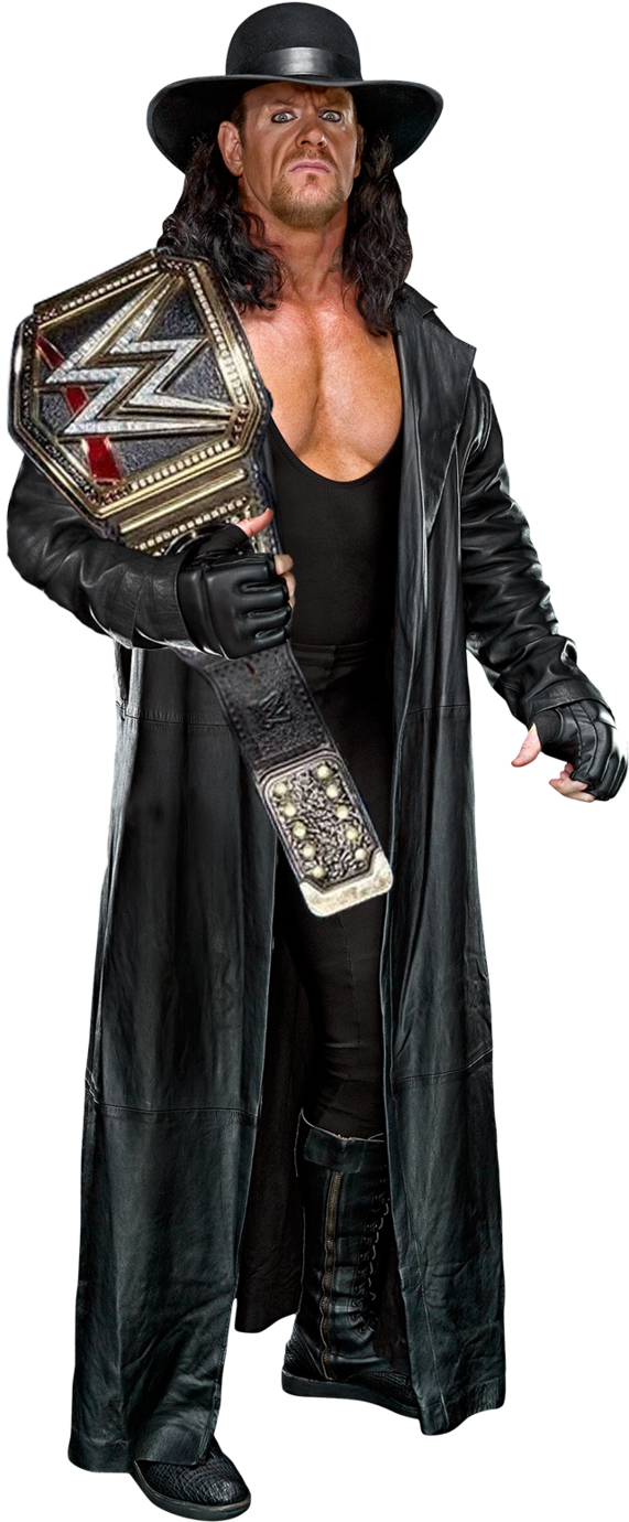 Undertaker W W E Champion Pose PNG