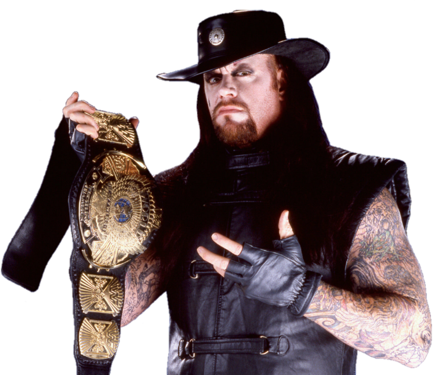 Undertaker_with_ Championship_ Belt PNG