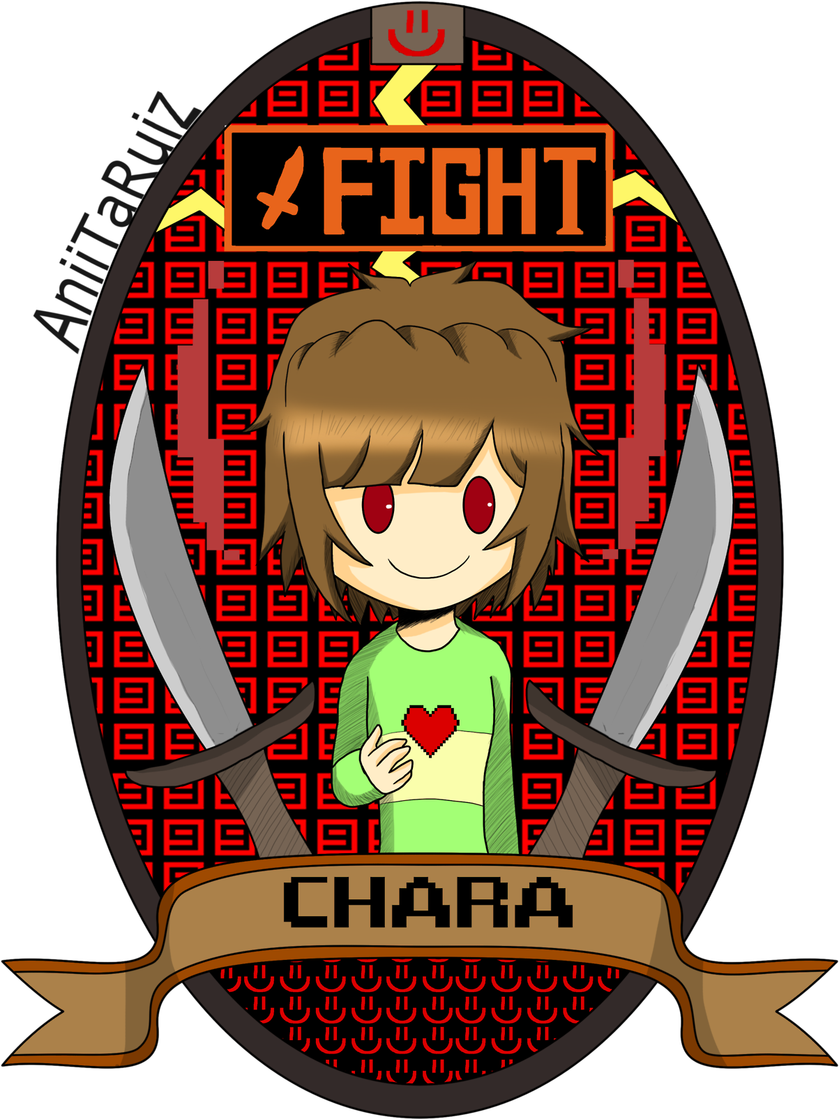 Undertale Chara Fight Stance PNG