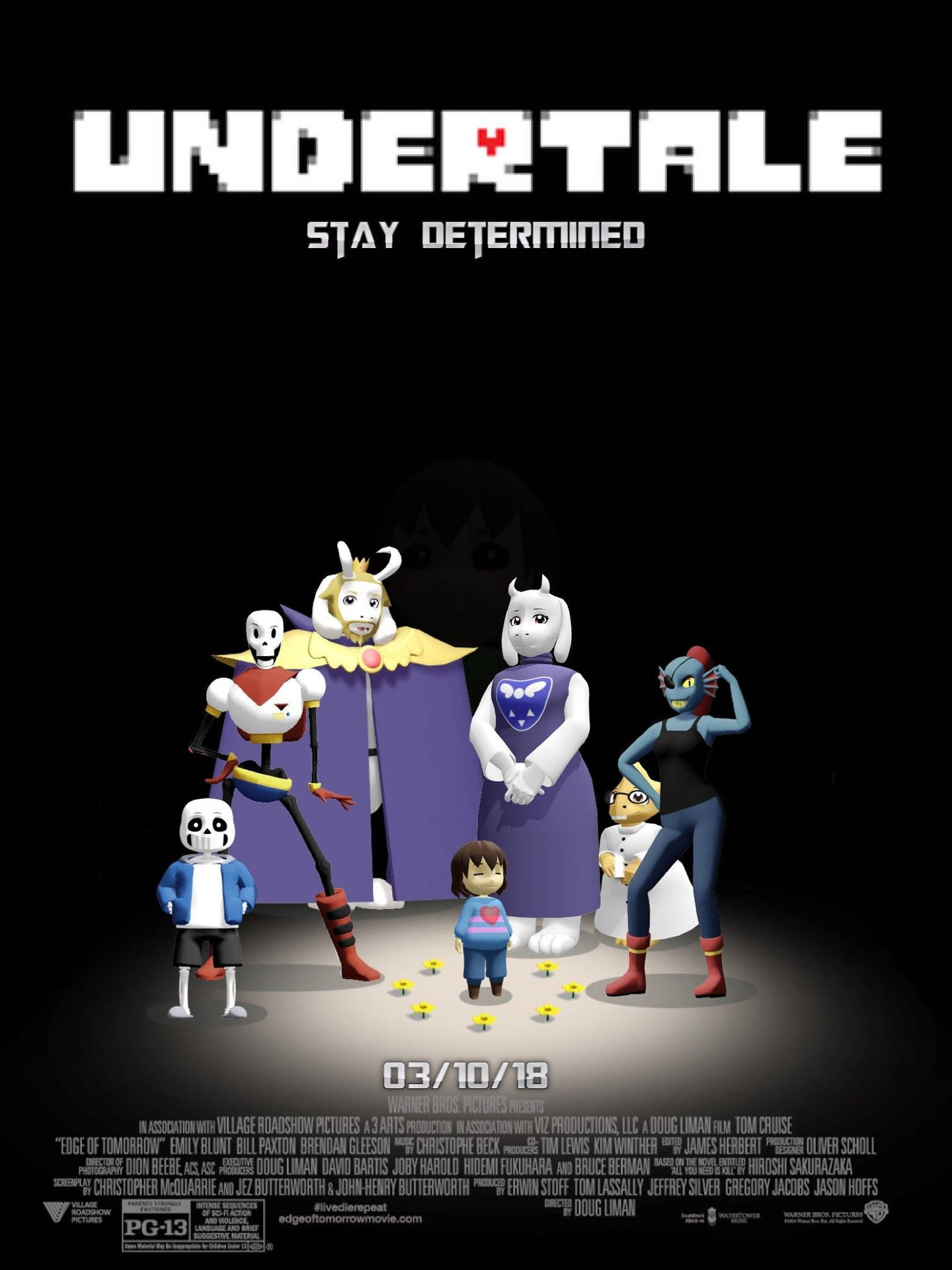 Undertale Characters In 3d Background