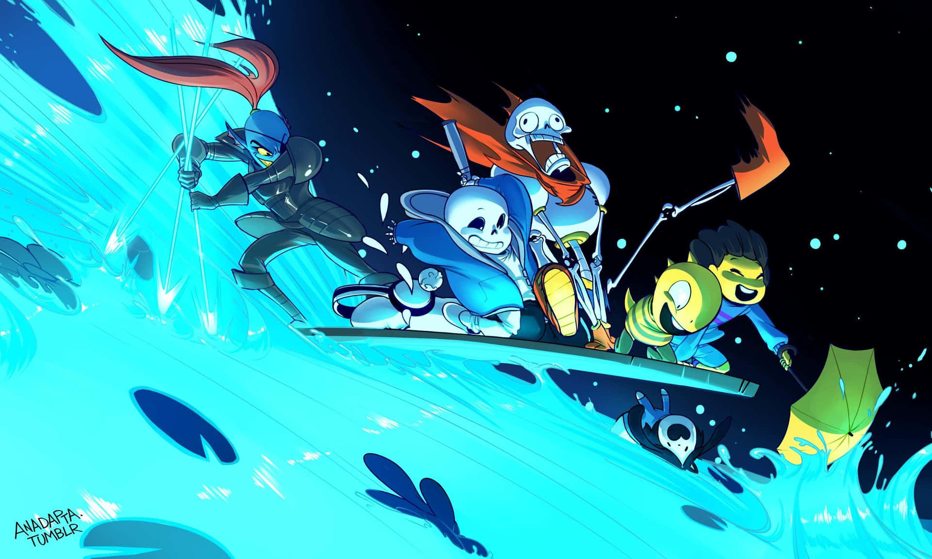 Dive into the world of Undertale with this stunning desktop background Wallpaper