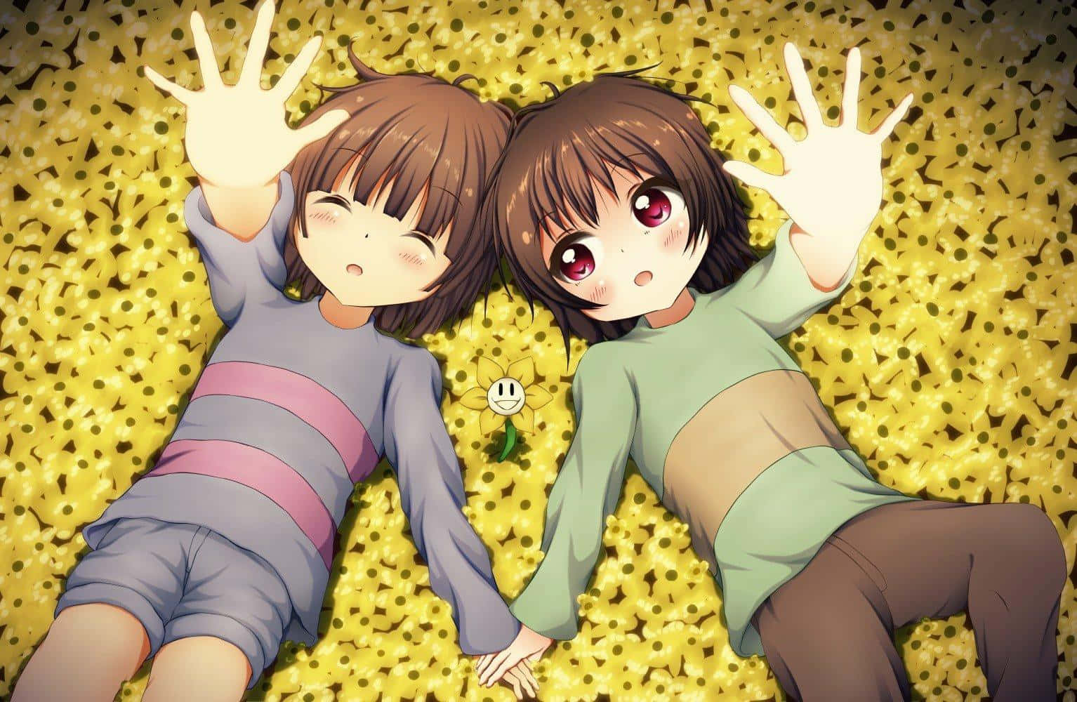 Join Frisk in the magical world of Undertale Wallpaper