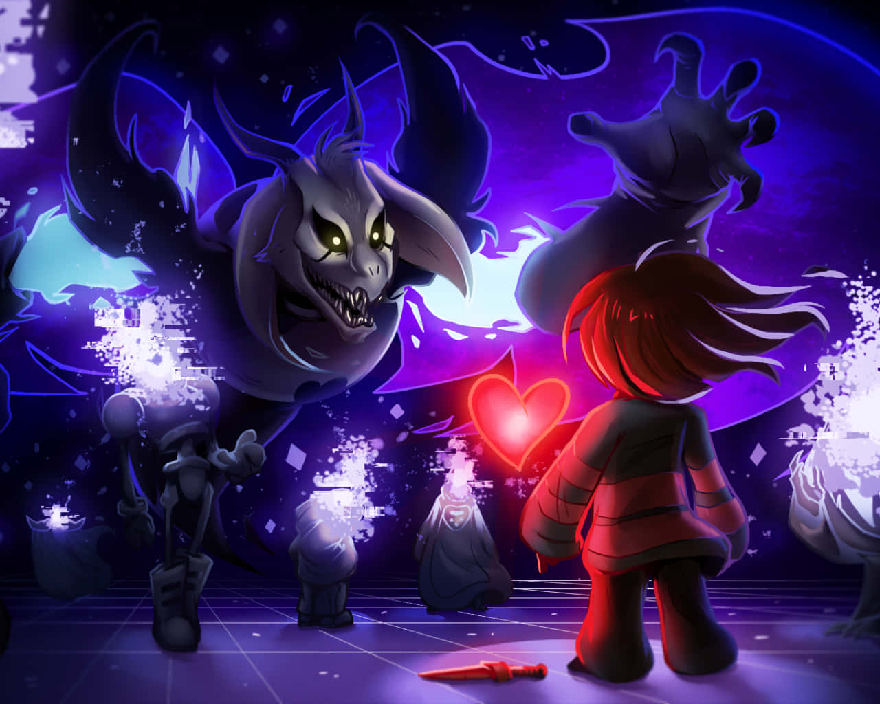 Frisk, the brave and determined human protagonist of the video game Undertale. Wallpaper