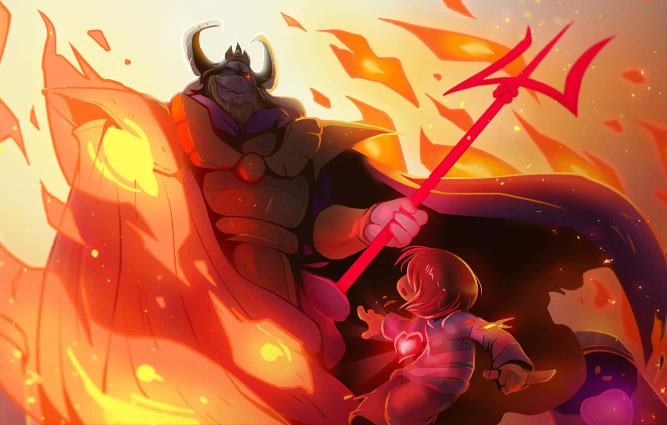 Embrace Your Adventure: Frisk Hypes Up for Battle in Undertale Wallpaper