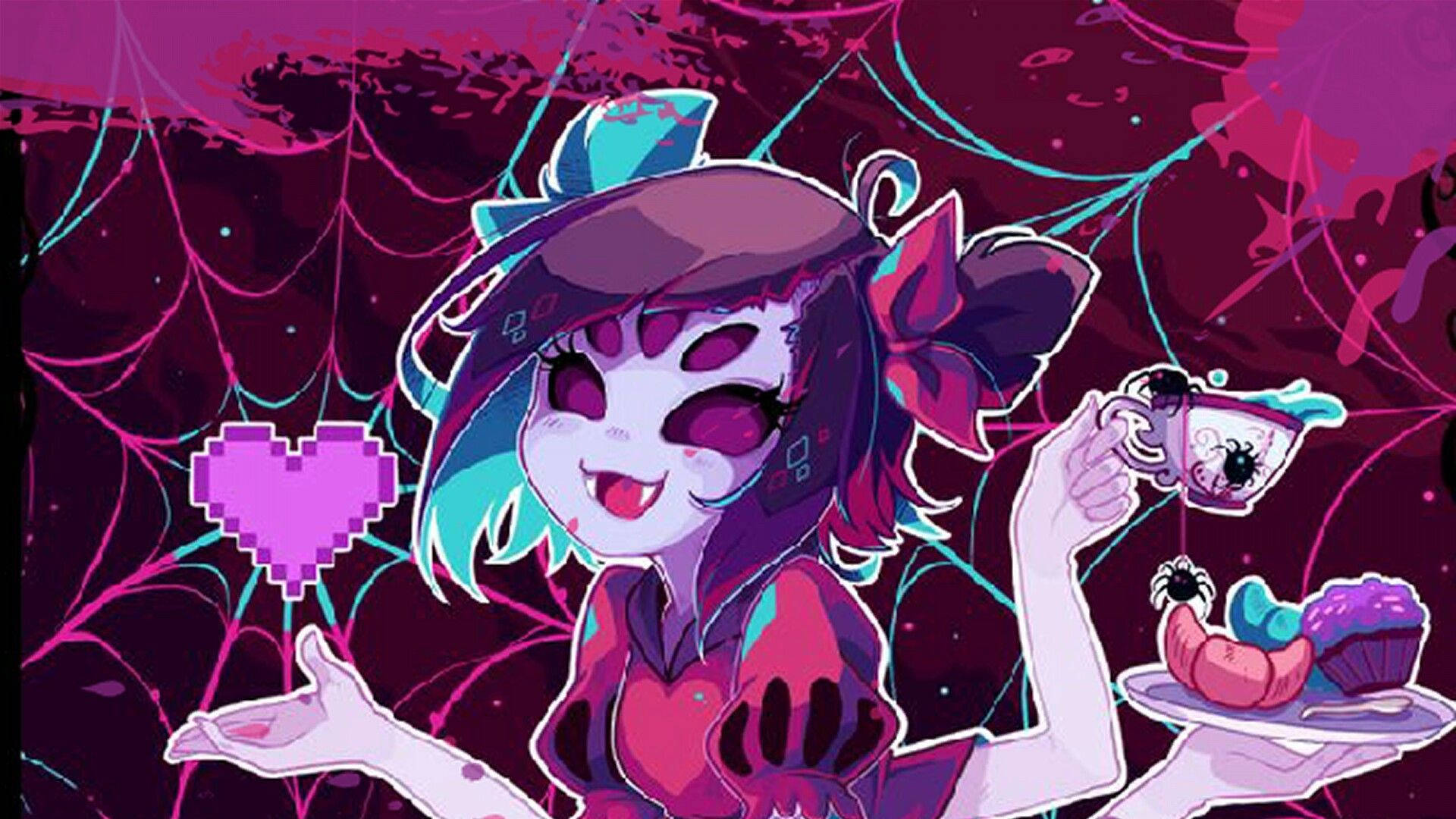 Muffet Invites you to a Tea Party Wallpaper