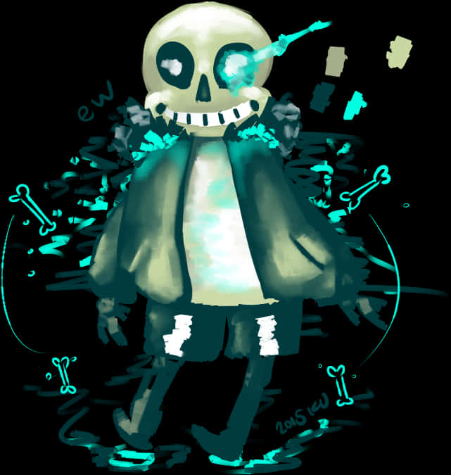 Download Undertale Sans Glowing Eye Artwork 