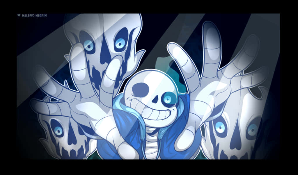 Undertale Sans Multiple Gaster Blaster Attack PNG