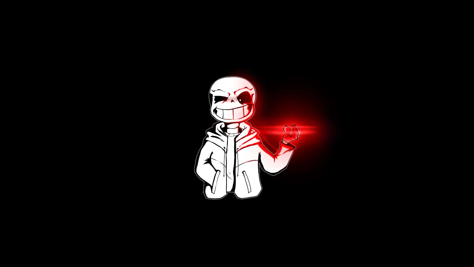 "A brave and determined fighter, Sans from Undertale" Wallpaper