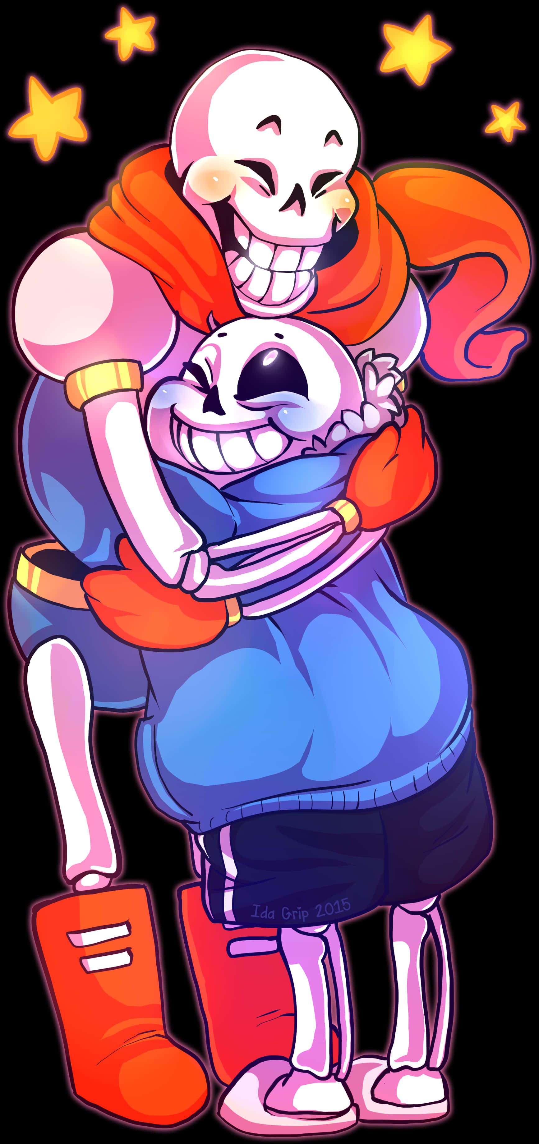 Undertale Sansand Papyrus Hug PNG