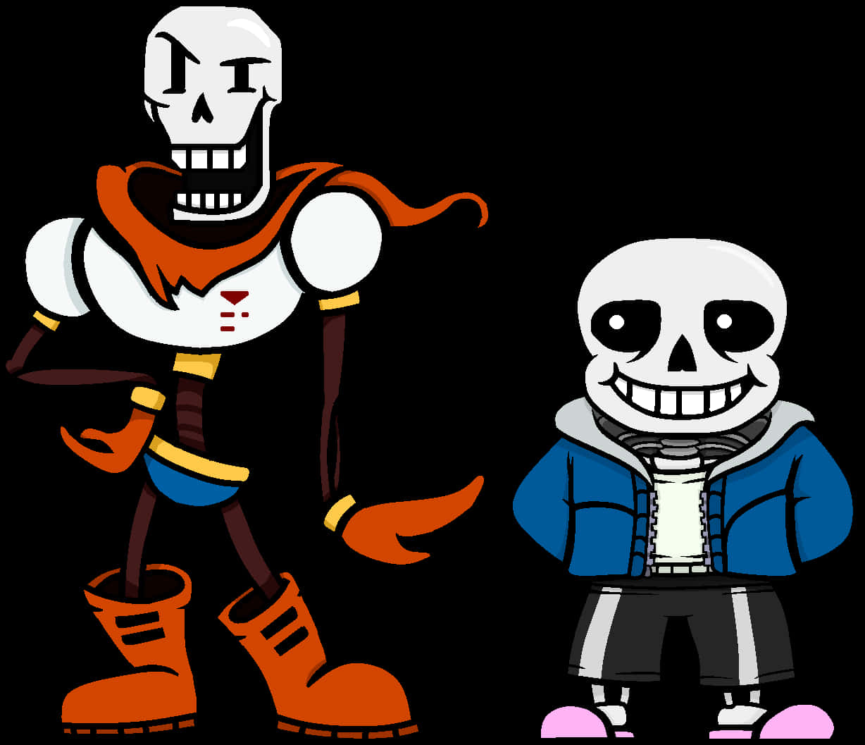 Undertale_ Sans_and_ Papyrus_ Characters PNG