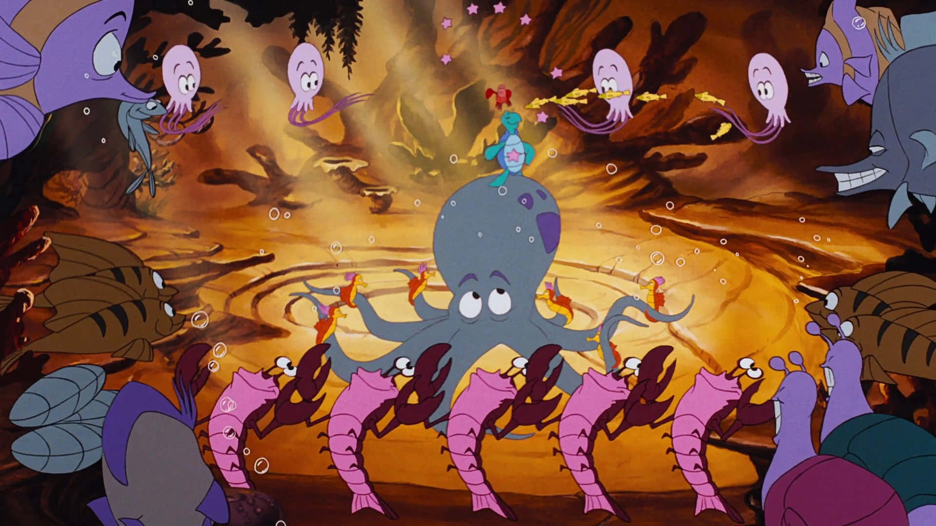 Underwater_ Animated_ Musical_ Scene Wallpaper