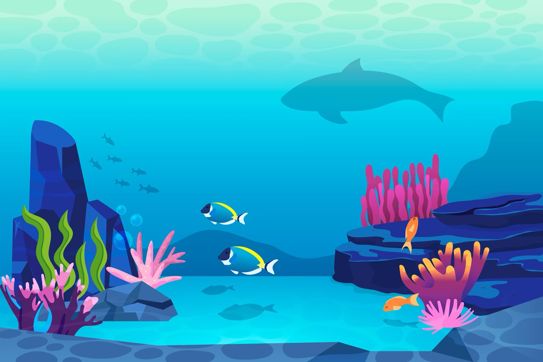 Underwater Aquarium Scene