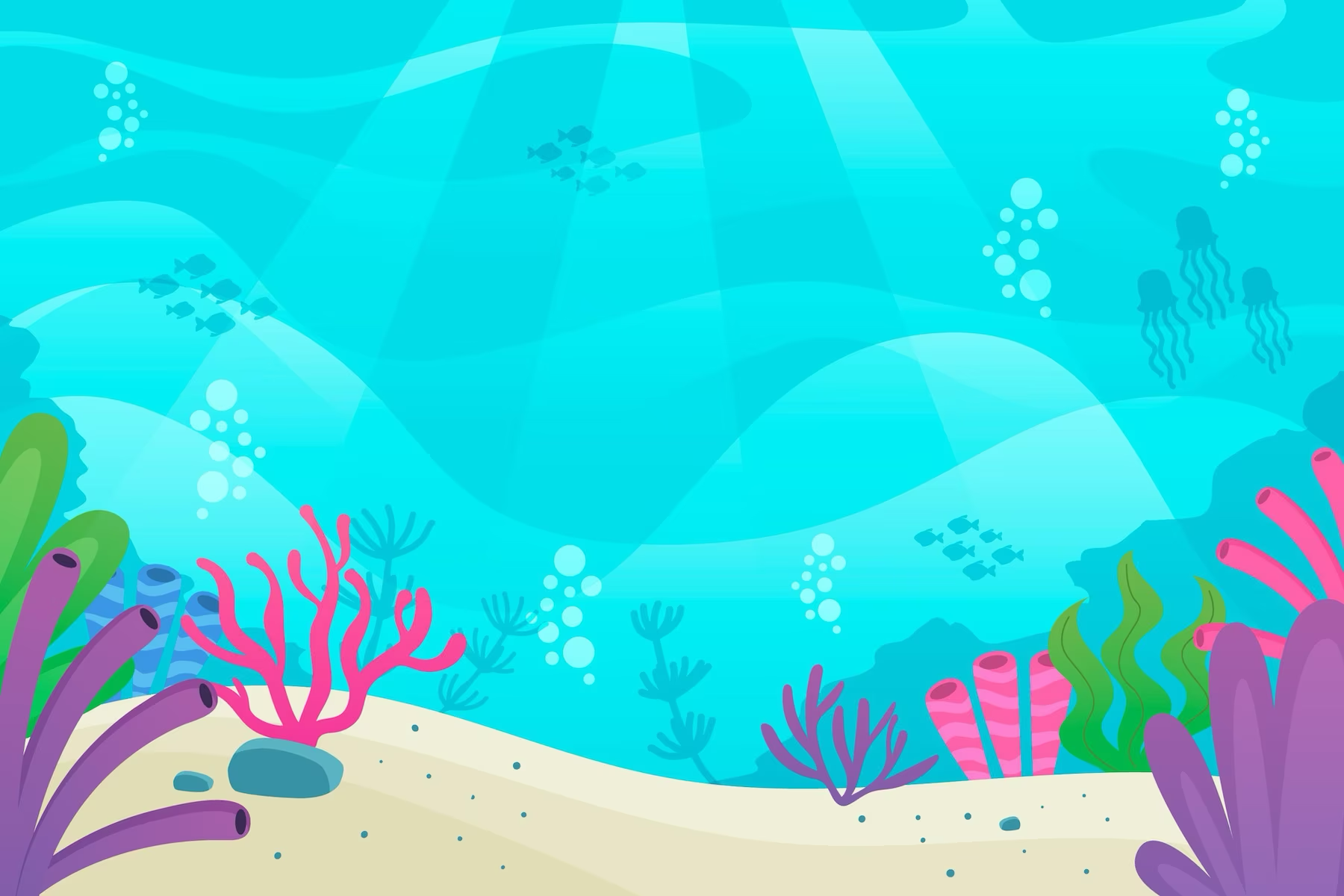 Underwater Aquarium Scene