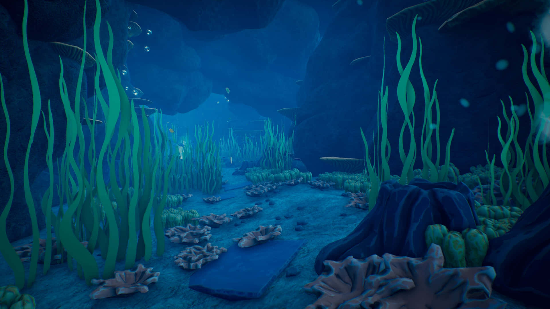 Forbløffendeblå Undervandsscene.