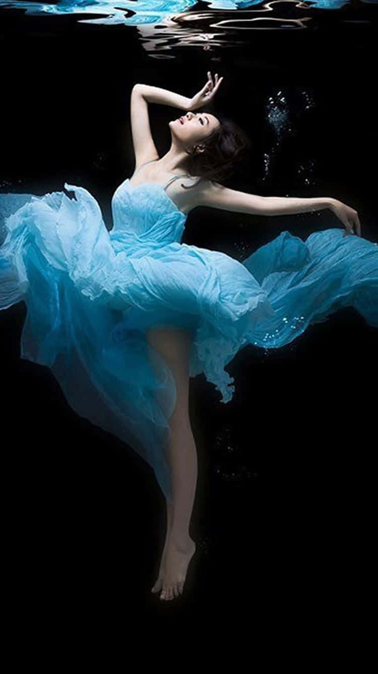 Underwater_ Ballet_ Dancer_in_ Blue Wallpaper
