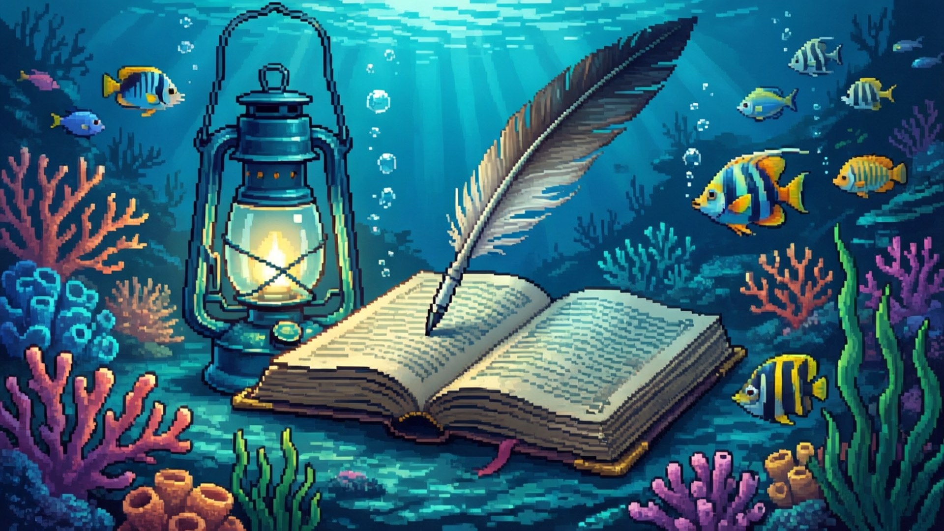 Underwater Book Bakgrunner