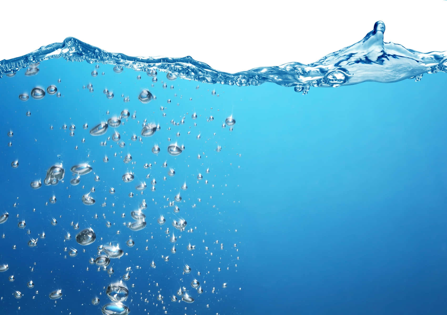 Underwater Bubbles Clear Blue Sea.jpg Wallpaper