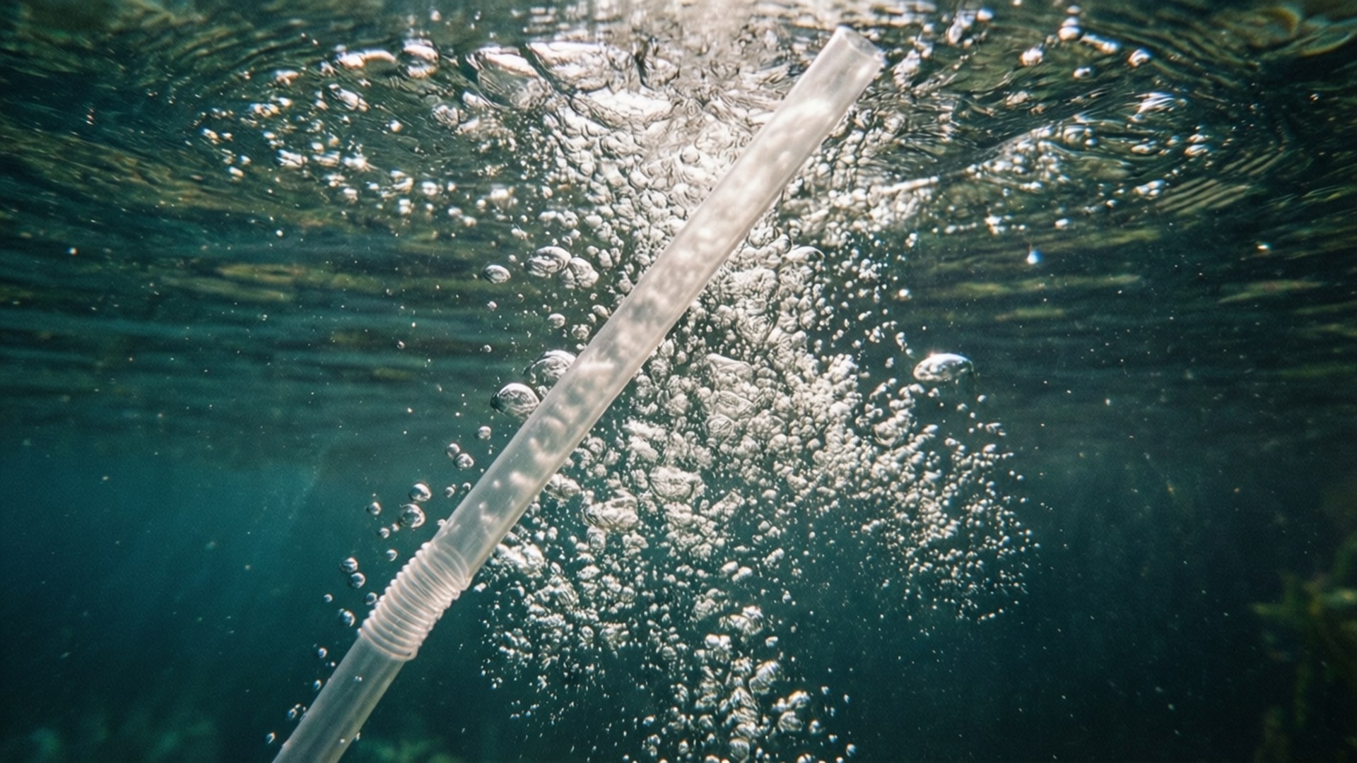 Underwater Bubbles Straw Sfondi