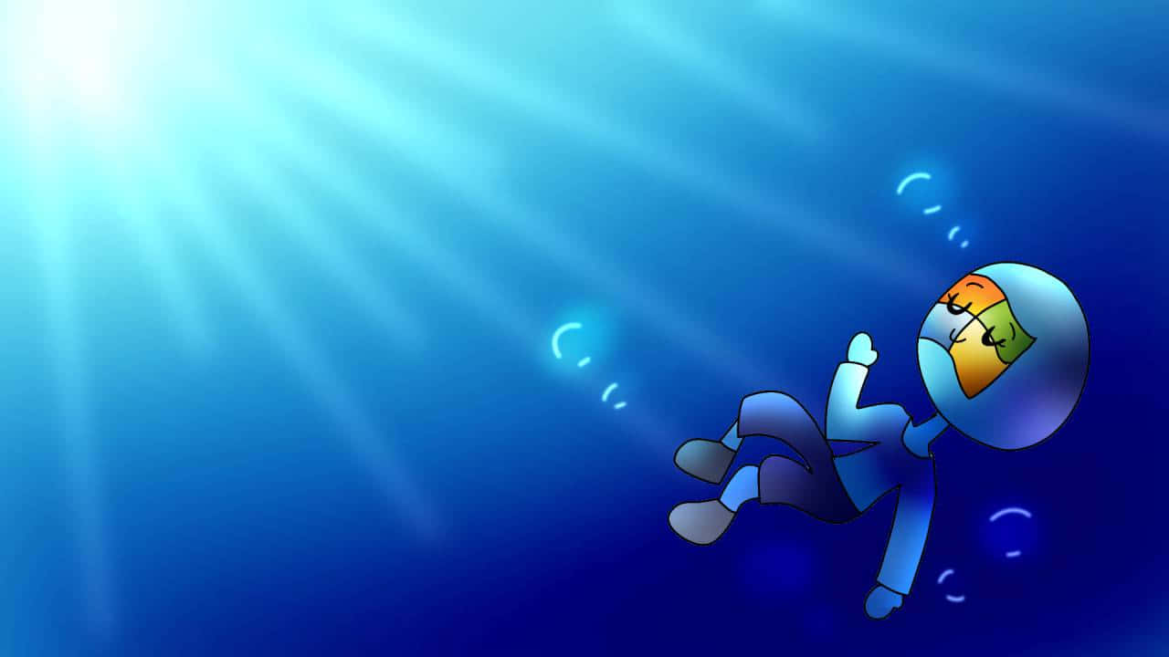 Underwater Cartoon Character Sunlight Wallpaper