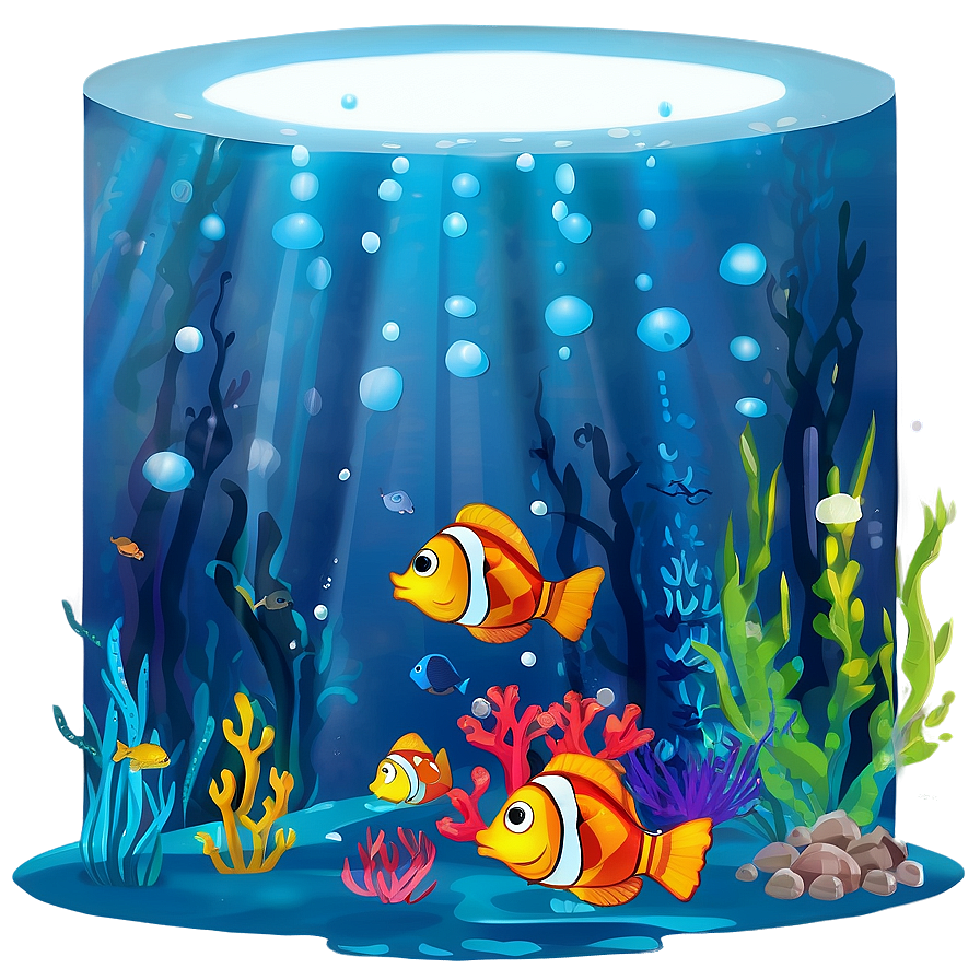 Underwater Cartoon Scene Png 06272024 PNG