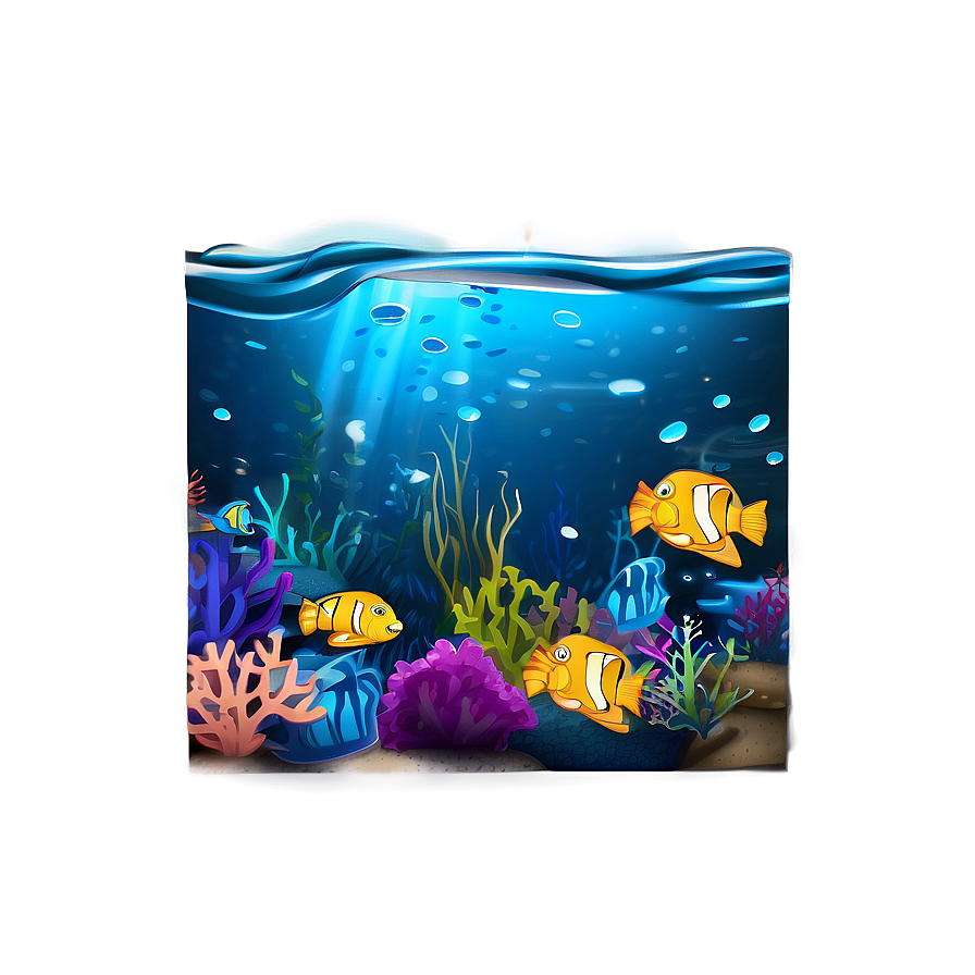 Underwater Cartoon Scene Png Nbt PNG