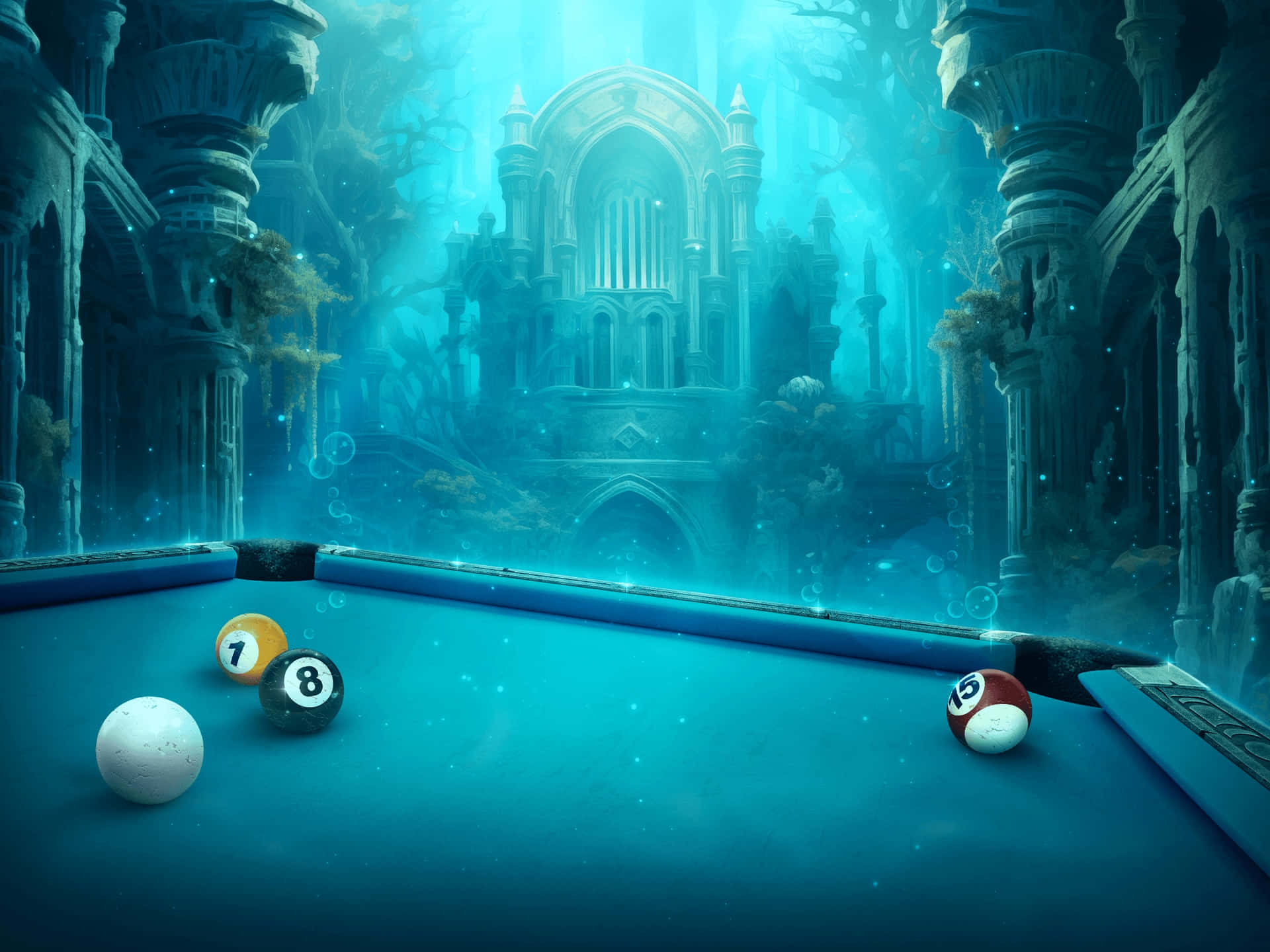 Underwater Eight Ball Fantasy Wallpaper
