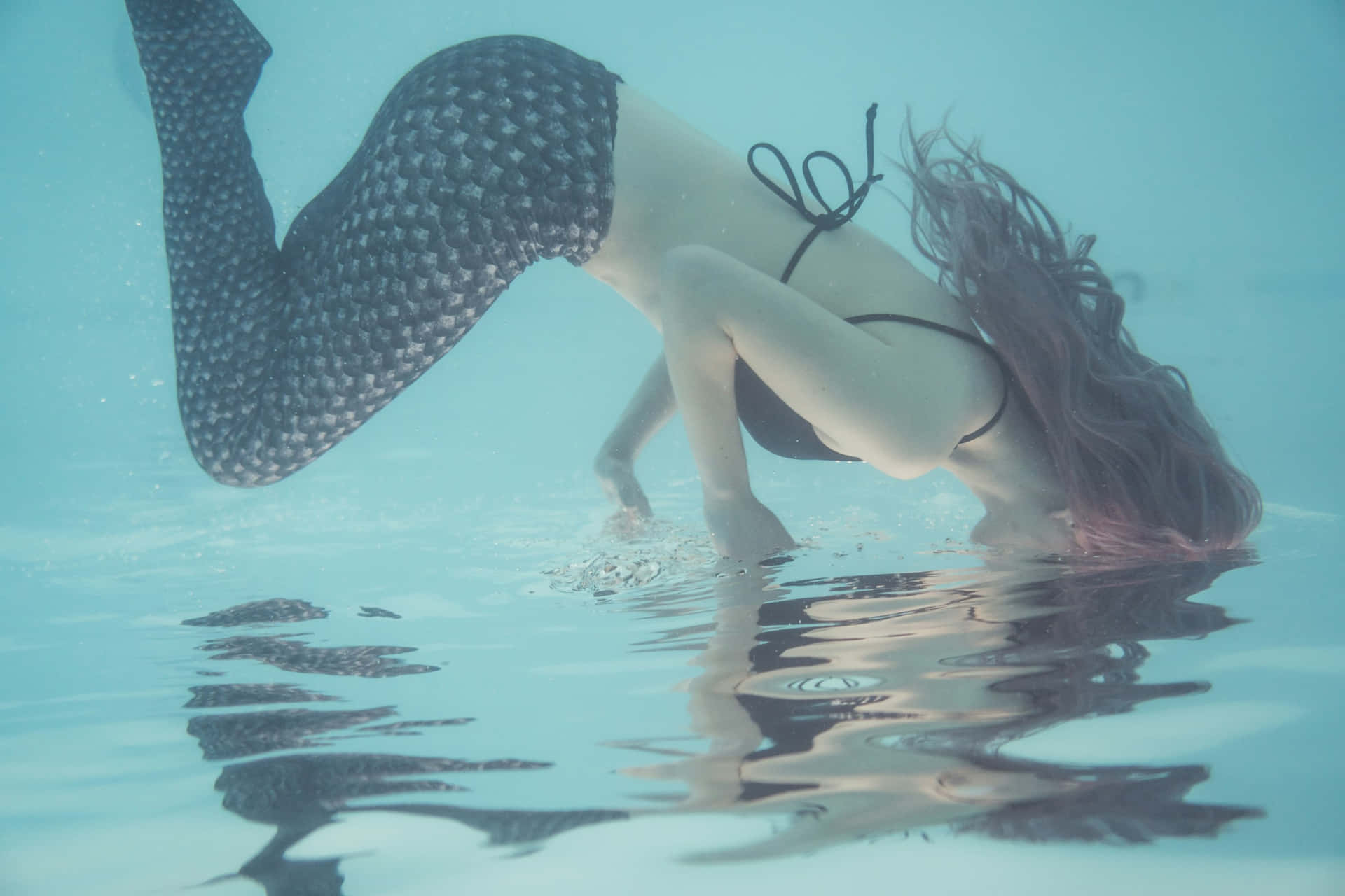 Underwater_ Mermaid_ Illusion Wallpaper