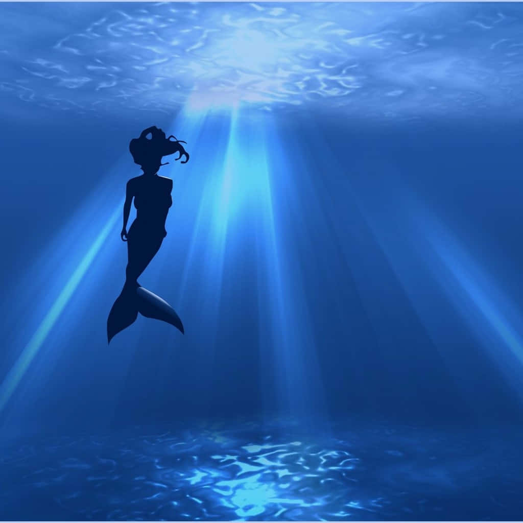 Underwater Mermaid Silhouette Wallpaper