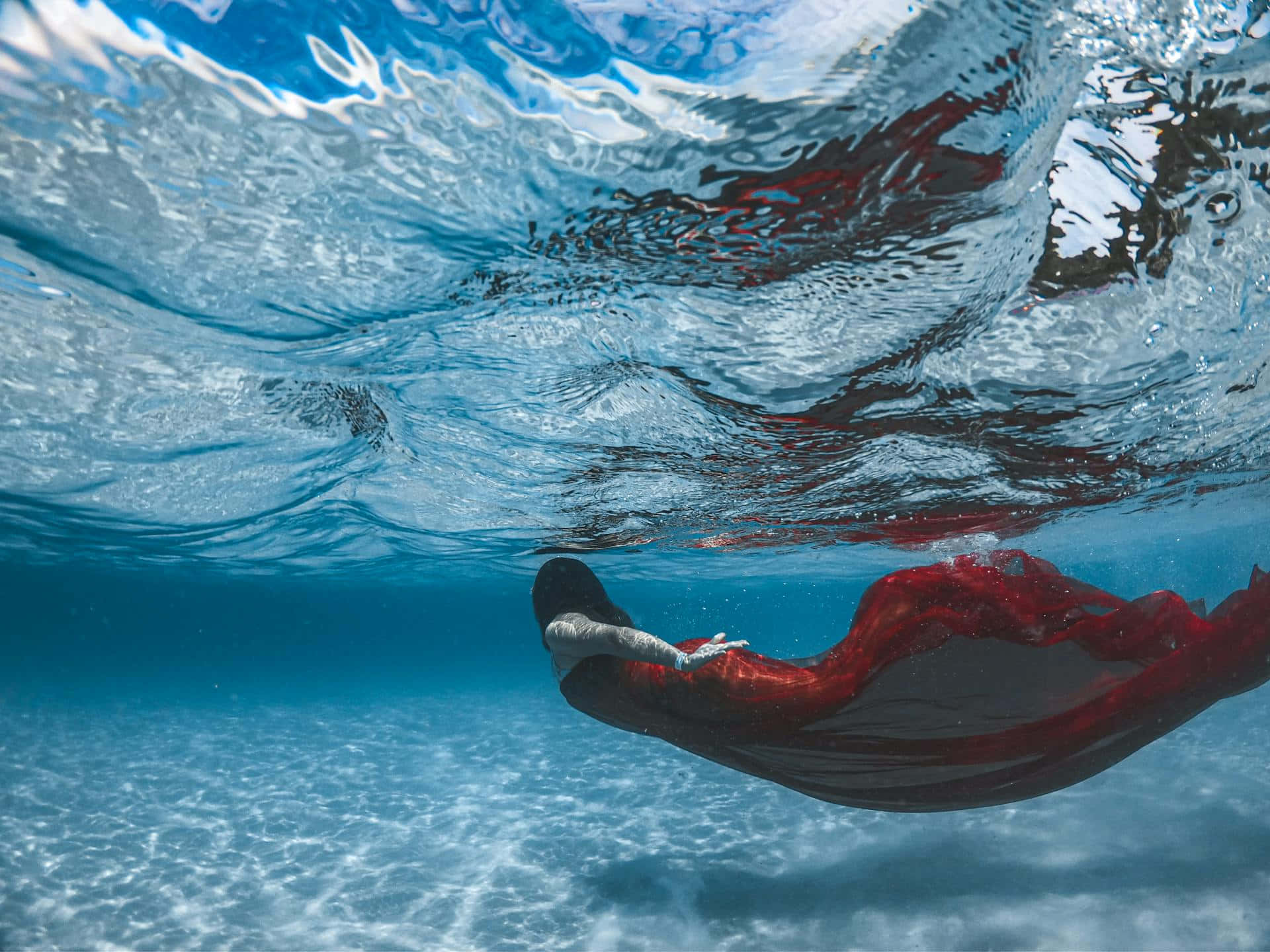 Underwater_ Mermaid_ Tail_ Swimming.jpg Wallpaper