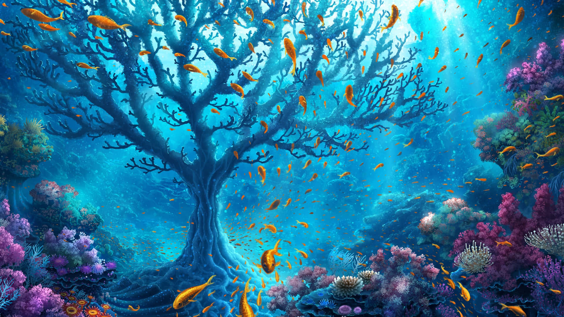 Life and beauty in the underwater ocean