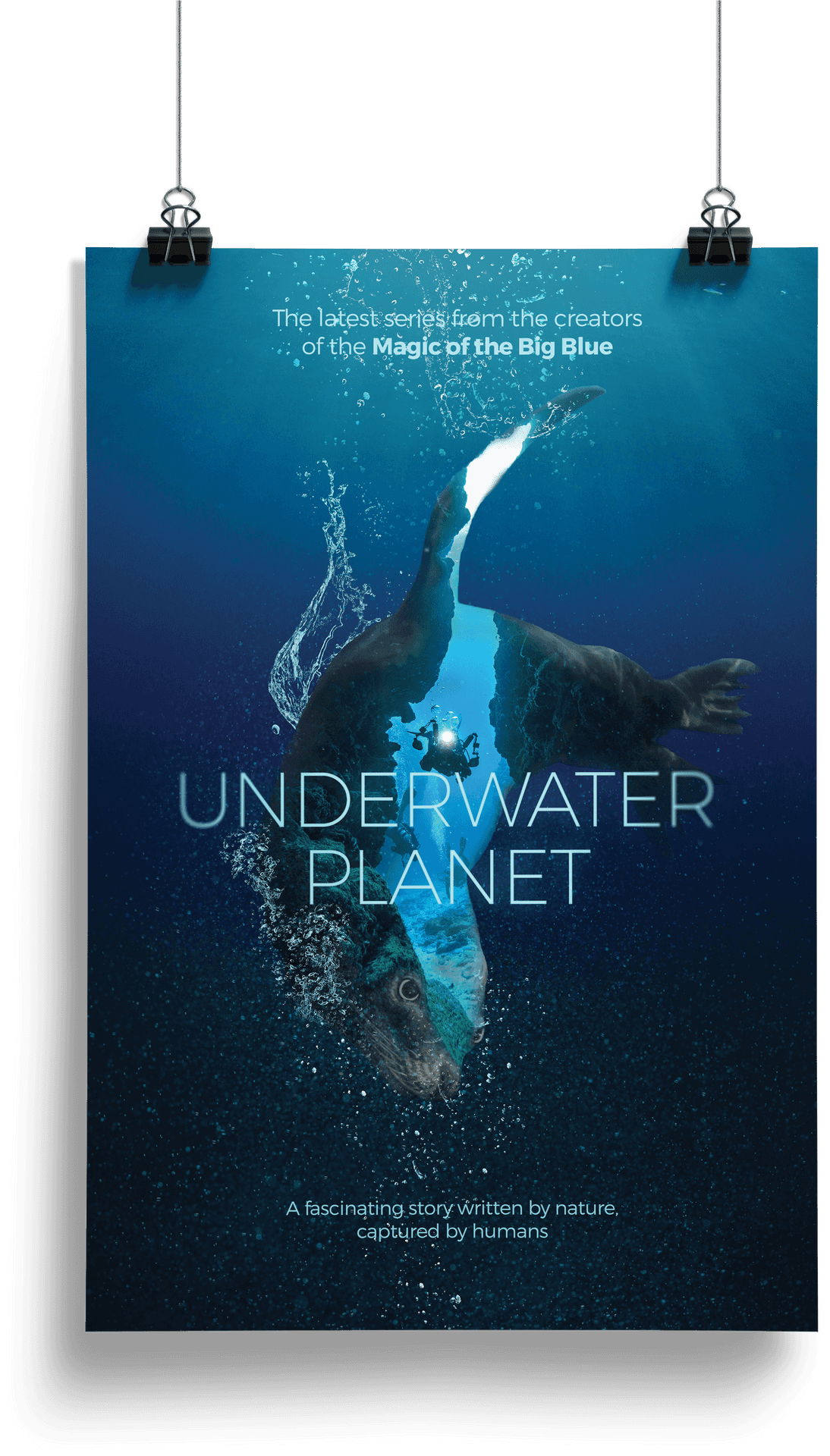 Underwater Planet Series Poster PNG