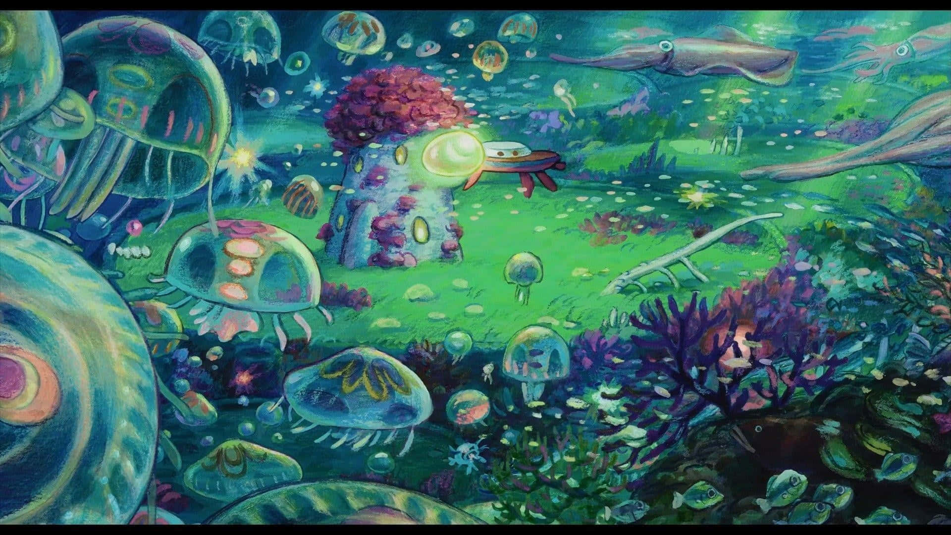 Underwater World Gake No Ue No Ponyo Wallpaper