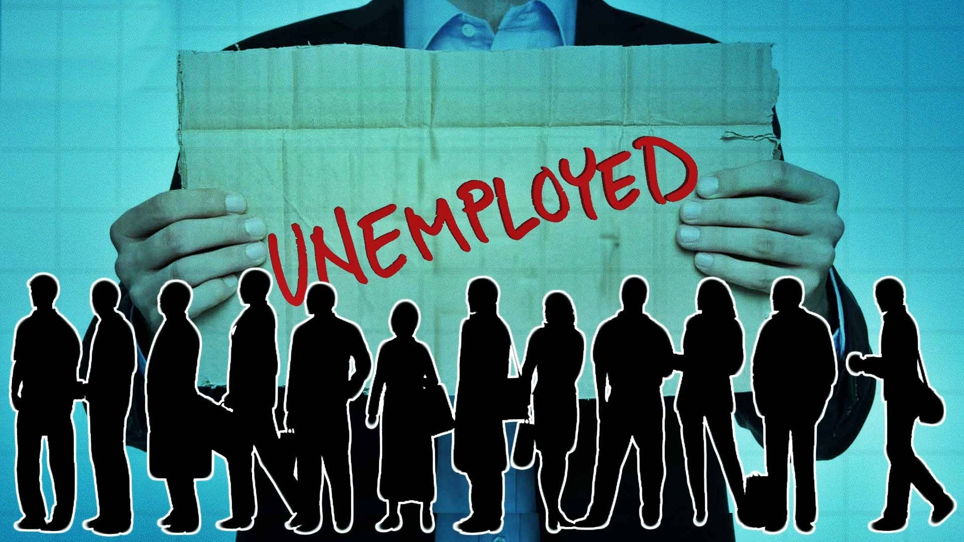 Unemployment Graphic Art With Silhouettes Wallpaper