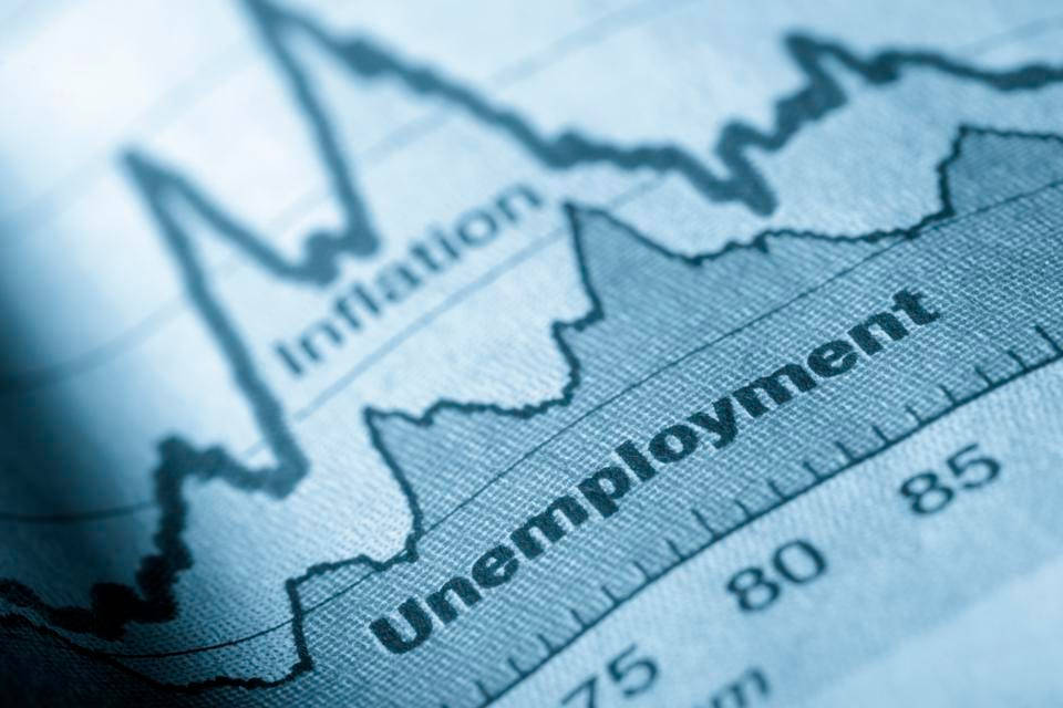 Unemployment Inflation Rate Graph Closeup Angle Shot Wallpaper